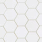 Snow White 12x12 Honed Hexagon Marble Mosaic Tile (5 pack, 4.83 sq ft/case) - Sample