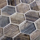 Hexagon Wood Look Tile For Bathroom