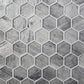 12x12 Light Gray Hexagon Glass Tile