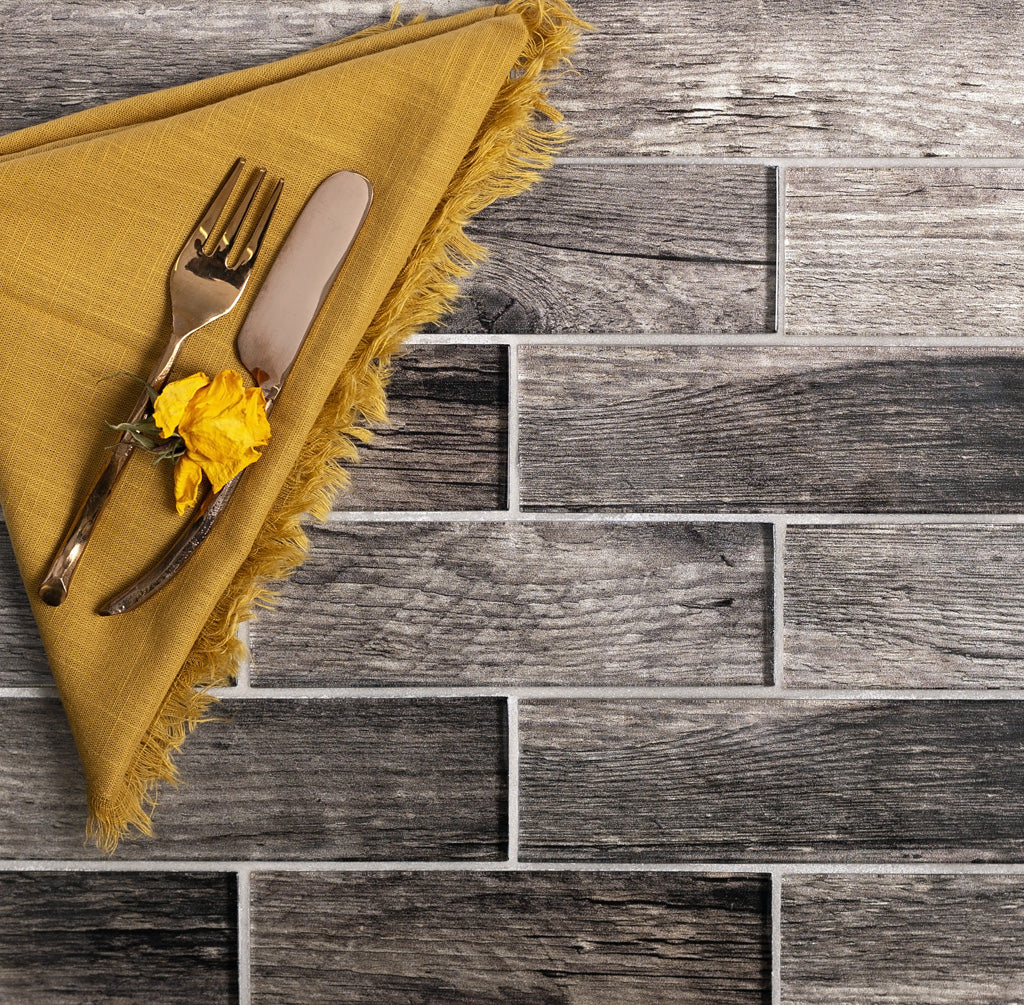 12x12 Brown Glass Subway Tile