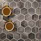 12x12 Brown Hexagon Glass Mosaic Tile