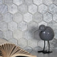 Gray 12x12 Glossy Hexagon Glass Mosaic Tile (5 pack, 4.83 sq ft/case) - Sample