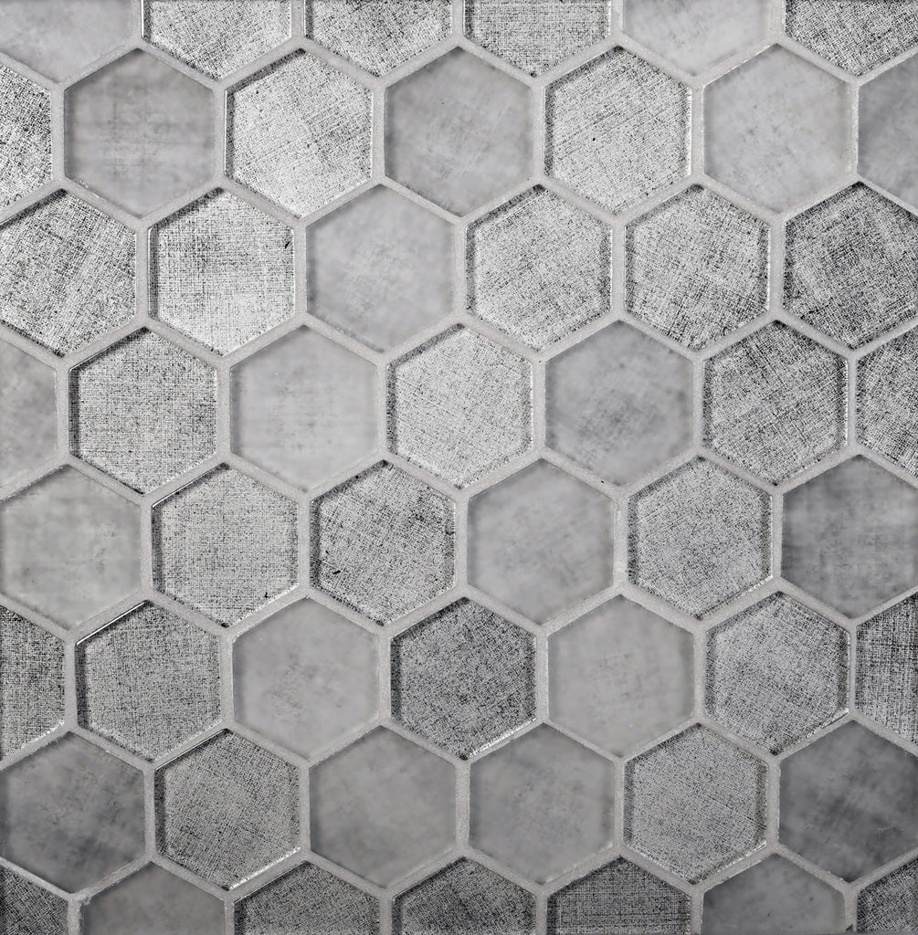 12x12 Gray Hexagon Polished Tile