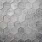 Gray 12x12 Glossy Hexagon Glass Mosaic Tile (5 pack, 4.83 sq ft/case) - Sample