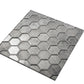 Gray 12x12 Glossy Hexagon Glass Mosaic Tile (5 pack, 4.83 sq ft/case) - Sample