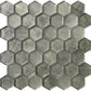 Gray 12x12 Glossy Hexagon Glass Mosaic Tile (5 pack, 4.83 sq ft/case) - Sample