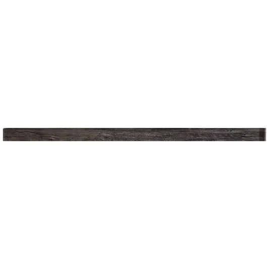 Wood Brown Glass Glossy Pencil Liner Tile Trim