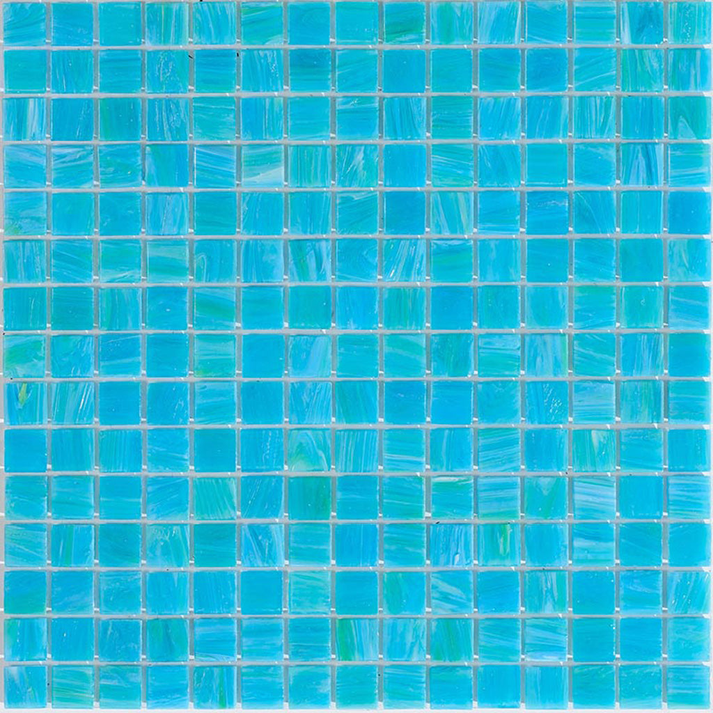 Blue-Green 12x12 Glossy Uniform Square Glass Mosaic Tile (20 pack, 20 sq ft/case) - Sample