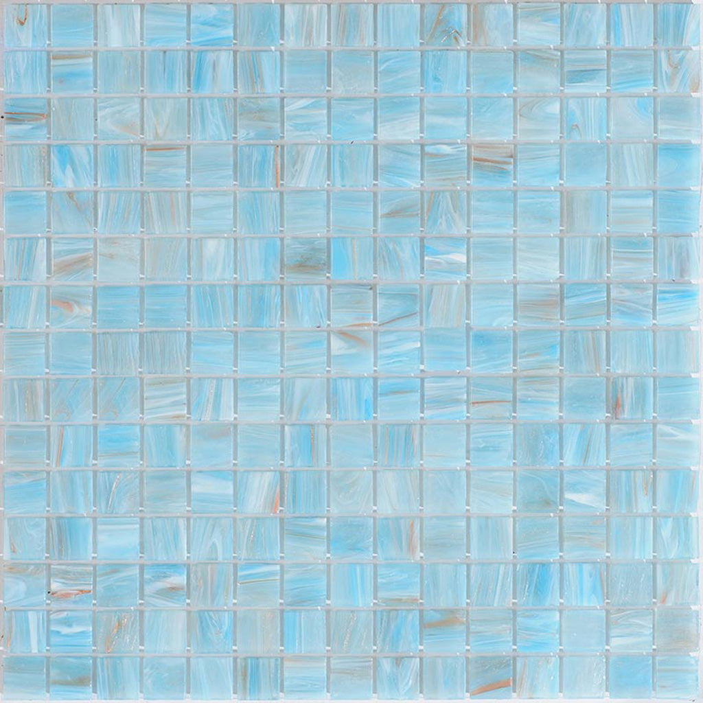 Light Blue 12x12 Glossy Uniform Square Glass Mosaic Tile (20 pack, 20 sq ft/case) - Sample