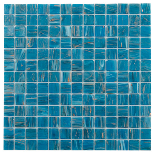 Blue 12x12 Uniform Square Glossy Glass Mosaic Tile (20 pack, 20 sq ft/case)