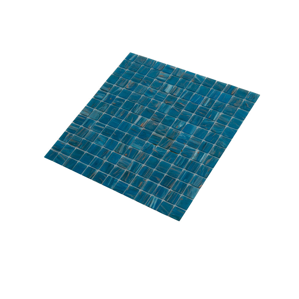 Blue 12x12 Uniform Square Glossy Glass Mosaic Tile (20 pack, 20 sq ft/case)