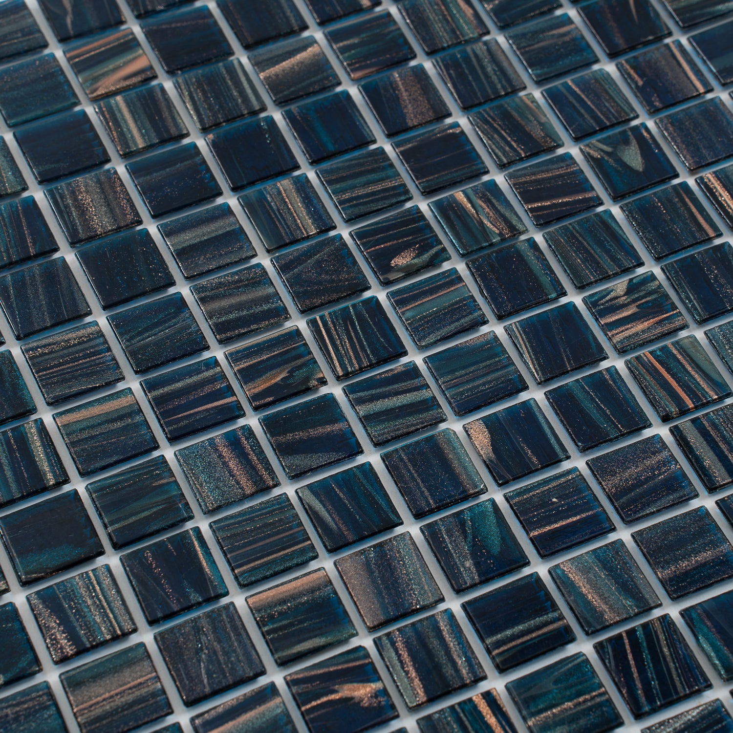 Berlin Blue 12x12 Glossy Uniform Square Glass Mosaic Tile (20 pack, 20 sq ft/case)