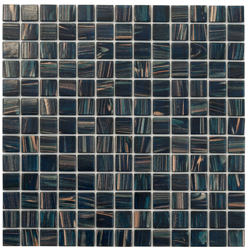 Berlin Blue 12x12 Glossy Uniform Square Glass Mosaic Tile (20 pack, 20 sq ft/case)
