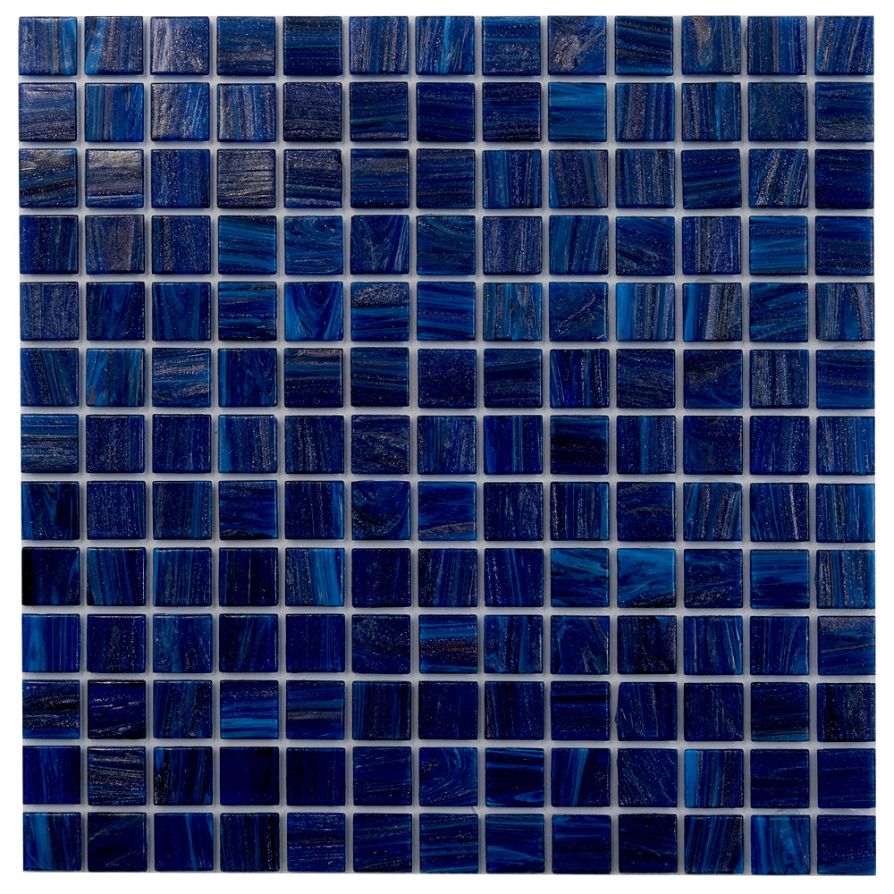 Apollo Tile Celestial Rich Electric Blue 12-in x 12-in Glossy Glass Uniform Squares Floor and Wall Tile (20-sq. ft/ Carton)