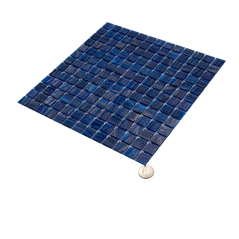 Egyptian Blue 12x12 Glossy Uniform Square Glass Mosaic Tile (20 pack, 20 sq ft/case)