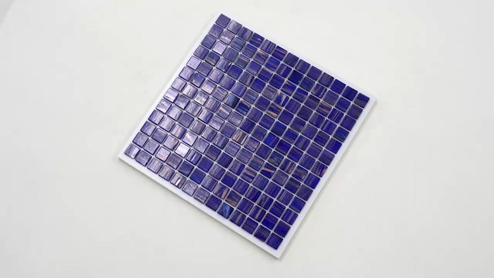 Royal Blue Gold 12x12 Glossy Uniform Square Glass Mosaic Tile (20 pack, 20 sq ft/case)