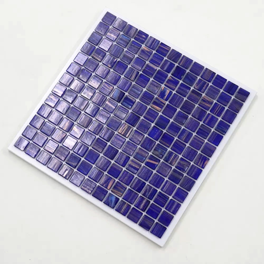 Royal Blue Gold 12x12 Glossy Uniform Square Glass Mosaic Tile (20 pack, 20 sq ft/case)