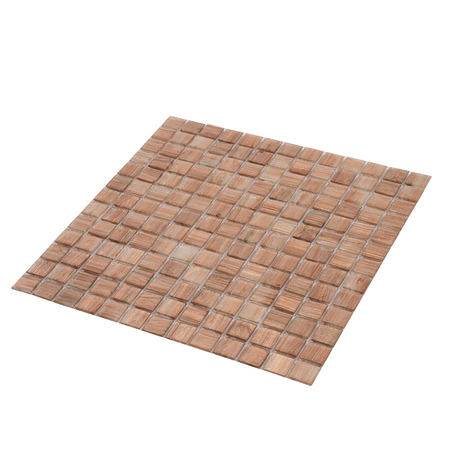 Copper Brown 12x12 Glossy Uniform Square Glass Mosaic Tile (20 pack, 20 sq ft/case) - Sample