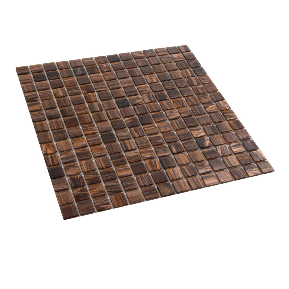 Bronze 12x12 Glossy Uniform Square Glass Mosaic Tile (20 pack, 20 sq ft/case)