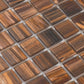 Bronze 12x12 Glossy Uniform Square Glass Mosaic Tile (20 pack, 20 sq ft/case)