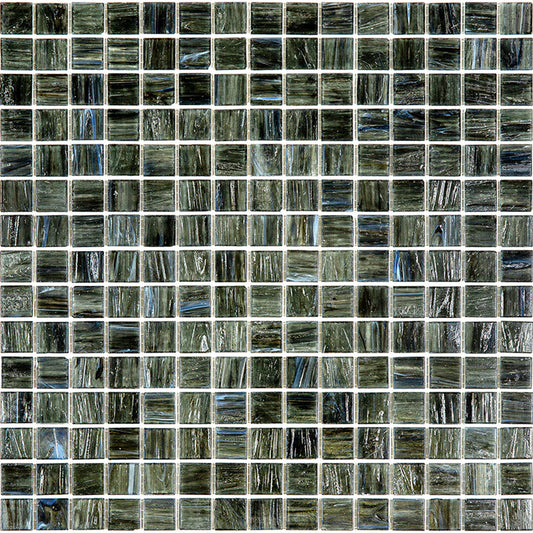Milestone Gray 12x12 Glossy Uniform Square Glass Mosaic Tile (20 pack, 20 sq ft/case) - Sample