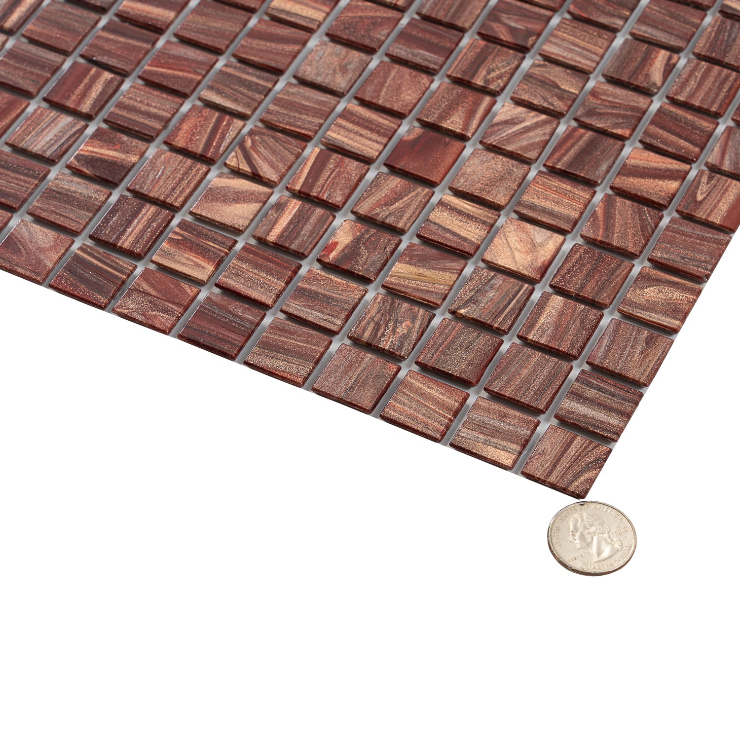 Fire Brick Red 12x12 Glossy Uniform Square Glass Mosaic Tile (20 pack, 20 sq ft/case)