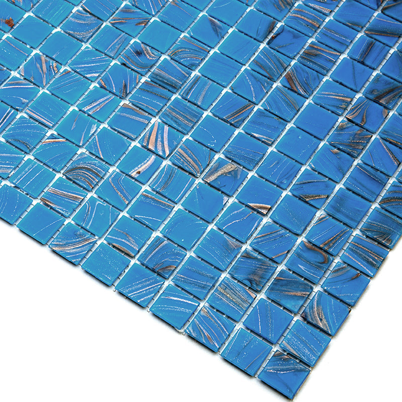 Rich Electric Blue 12x12 Glossy Uniform Square Glass Mosaic Tile (20 pack, 20 sq ft/case) - Sample