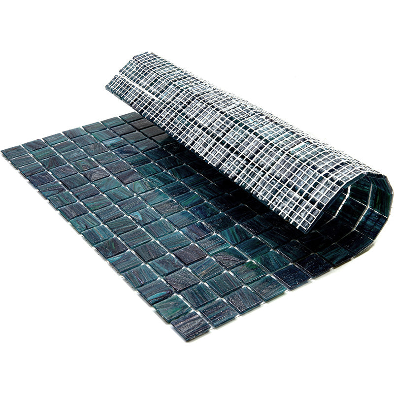Pine Green 12x12 Glossy Uniform Square Glass Mosaic Tile (20 pack, 20 sq ft/case) - Sample