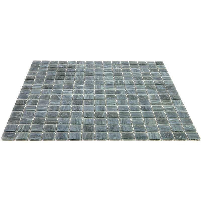 Cadet Gray 12x12 Glossy Uniform Square Glass Mosaic Tile (20 pack, 20 sq ft/case)