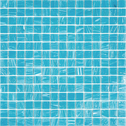 Sky Blue 12x12 Glossy Square Glass Mosaic Tile (20 pack, 20 sq ft/case)