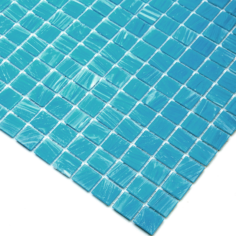 Sky Blue 12x12 Glossy Square Glass Mosaic Tile (20 pack, 20 sq ft/case)