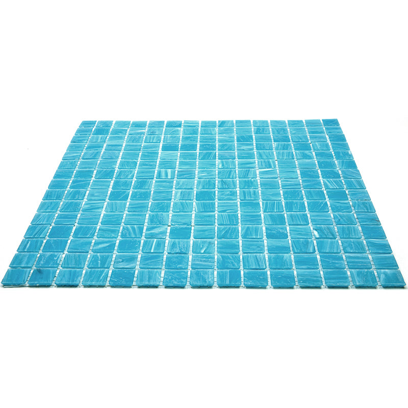 Sky Blue 12x12 Glossy Square Glass Mosaic Tile (20 pack, 20 sq ft/case)
