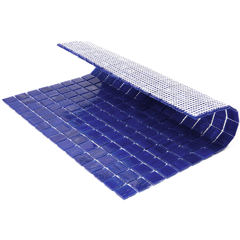 Royal Blue 12x12 Glossy Uniform Square Glass Mosaic Tile (20 pack, 20 sq ft/case)