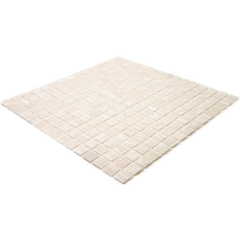 Nude Beige 12x12 Glossy Uniform Square Glass Mosaic Tile (20 pack, 20 sq ft/case) - Sample