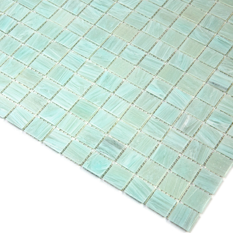 Light Pistachio Green 12x12 Glossy Uniform Square Glass Mosaic Tile (20 pack, 20 sq ft/case)
