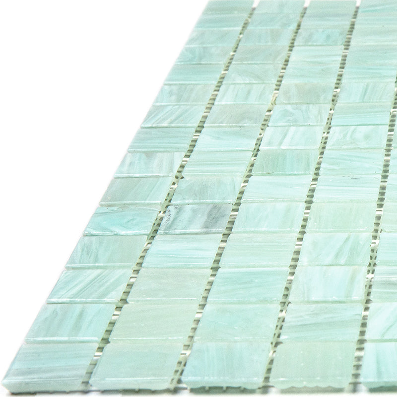 Light Pistachio Green 12x12 Glossy Uniform Square Glass Mosaic Tile (20 pack, 20 sq ft/case) - Sample