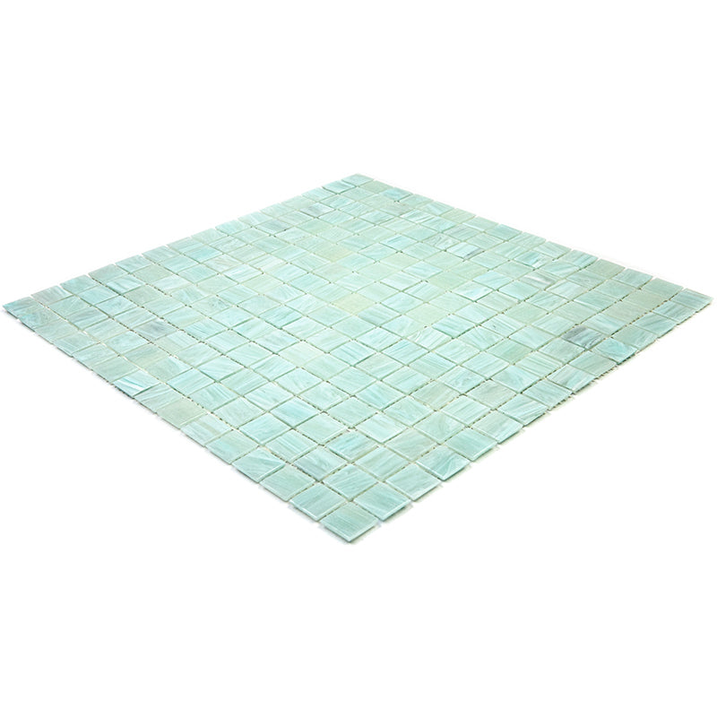 Light Pistachio Green 12x12 Glossy Uniform Square Glass Mosaic Tile (20 pack, 20 sq ft/case)