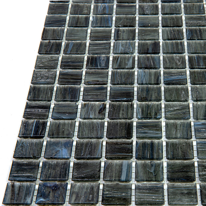 Milestone Gray 12x12 Glossy Uniform Square Glass Mosaic Tile (20 pack, 20 sq ft/case) - Sample