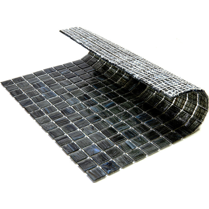 Milestone Gray 12x12 Glossy Uniform Square Glass Mosaic Tile (20 pack, 20 sq ft/case) - Sample