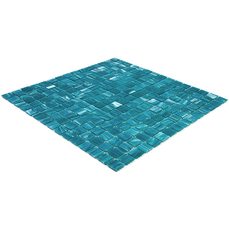 Pacific Blue 12x12 Glossy Uniform Square Glass Mosaic Tile (20 pack, 20 sq ft/case) - Sample