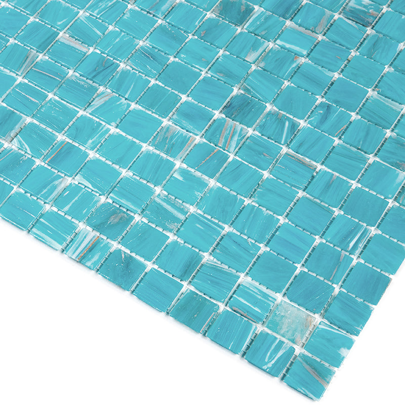Vivid Sky Blue 12x12 Glossy Uniform Square Glass Mosaic Tile (20 pack, 20 sq ft/case) - Sample
