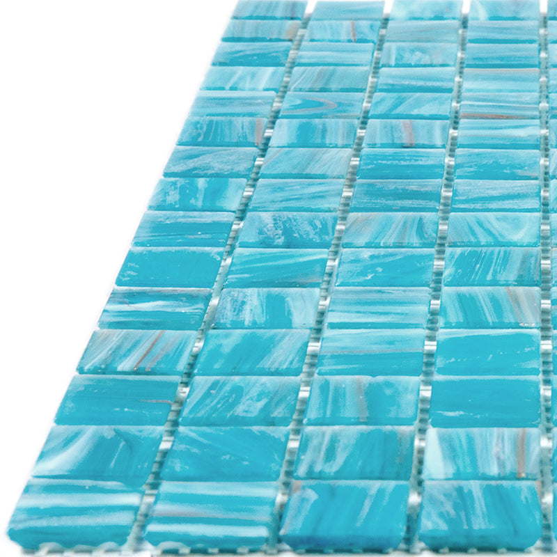 Vivid Sky Blue 12x12 Glossy Uniform Square Glass Mosaic Tile (20 pack, 20 sq ft/case) - Sample