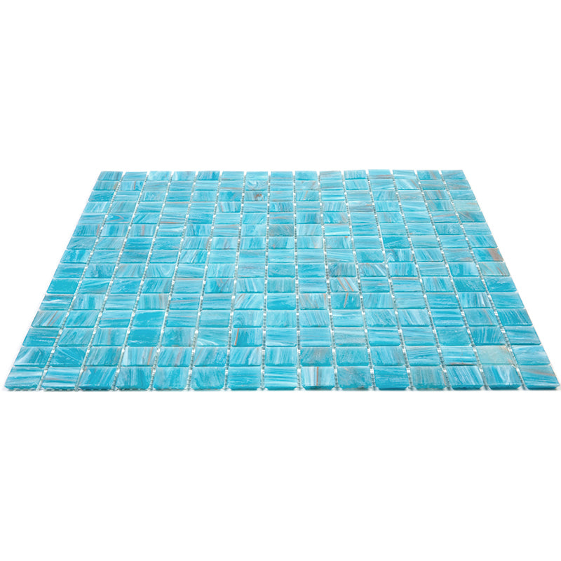 Vivid Sky Blue 12x12 Glossy Uniform Square Glass Mosaic Tile (20 pack, 20 sq ft/case) - Sample