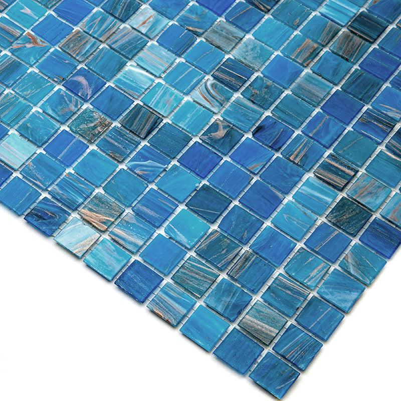 Blue 12x12 Uniform Square Glossy Glass Mosaic Tile (20 pack, 20 sq ft/case) - Sample