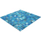 Blue 12x12 Uniform Square Glossy Glass Mosaic Tile (20 pack, 20 sq ft/case) - Sample
