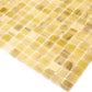 Cream Beige 12x12 Glossy Uniform Square Glass Mosaic Tile (20 pack, 20 sq ft/case) - Sample