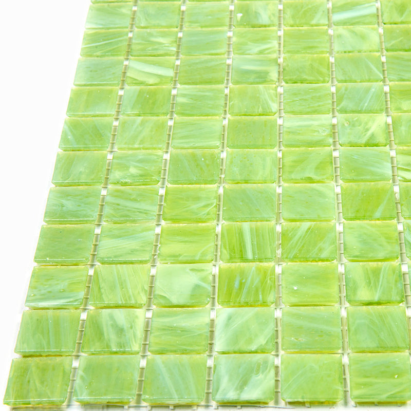 Green Lizard 12x12 Glossy Uniform Square Glass Mosaic Tile (20 pack, 20 sq ft/case) - Sample