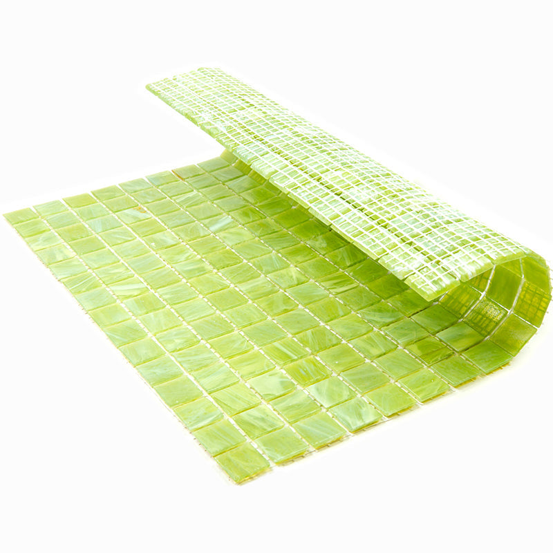 Green Lizard 12x12 Glossy Uniform Square Glass Mosaic Tile (20 pack, 20 sq ft/case) - Sample