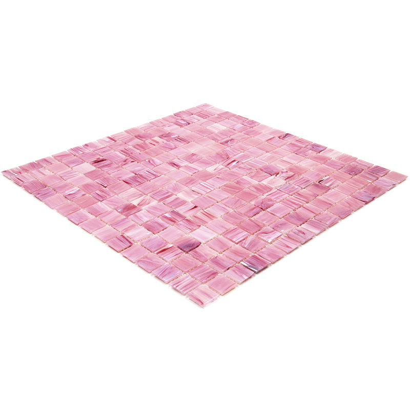 Light Red 12x12 Uniform Square Glossy Glass Mosaic Tile (20 pack, 20 sq ft/case) - Sample