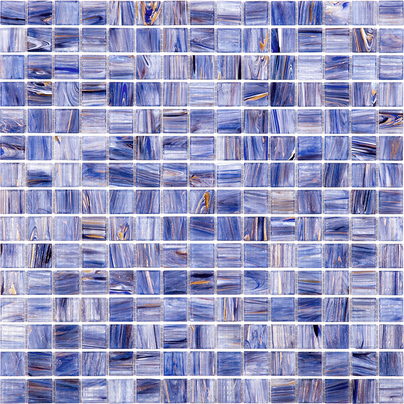 Blue White 12x12 Glossy Uniform Square Glass Mosaic Tile (20 pack, 20 sq ft/case)